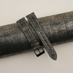 Handdn Golden Light Calfskin Leather Watch Strap, Calfskin Watch Bands 16mm 18mm 19mm 20mm 21mm