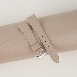 Beige Peccary Leather Watch Strap, Handmade Peccary Watch Strap, Peccary Leather Strap Watch 16mm 18 mm 20mm 22mm