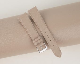 Beige Peccary Leather Watch Strap, Handmade Peccary Watch Strap, Peccary Leather Strap Watch 16mm 18 mm 20mm 22mm