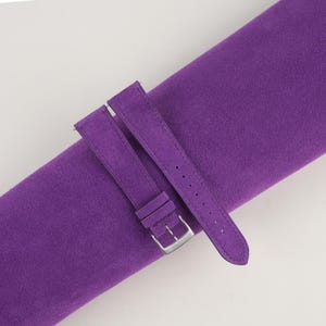 Purple Suede Quick Release Strap, Suede Purple Strap Watch, Suede Watch Bands 16mm 18mm 19mm 20mm 21mm