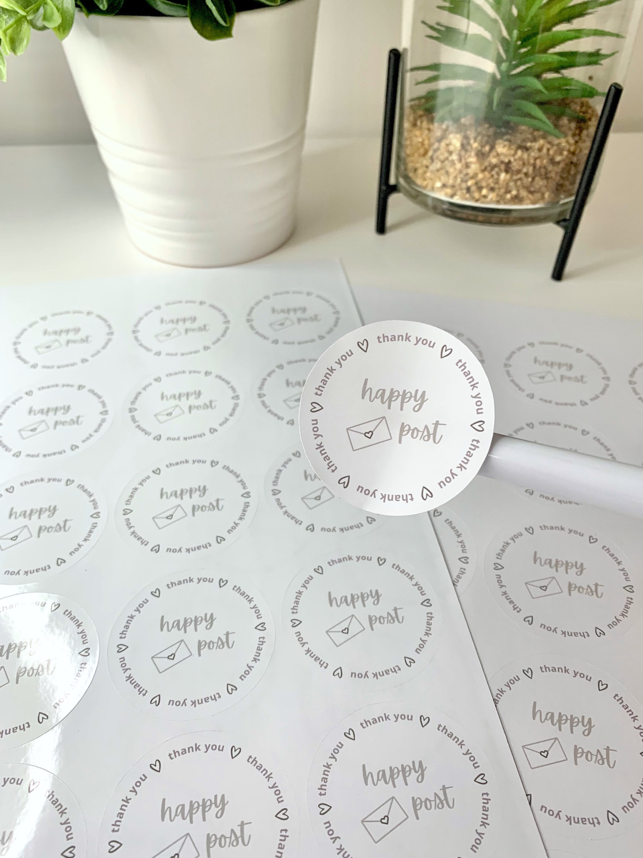 Im happy post Envelope stickers. Bright Business stickers Craft labels