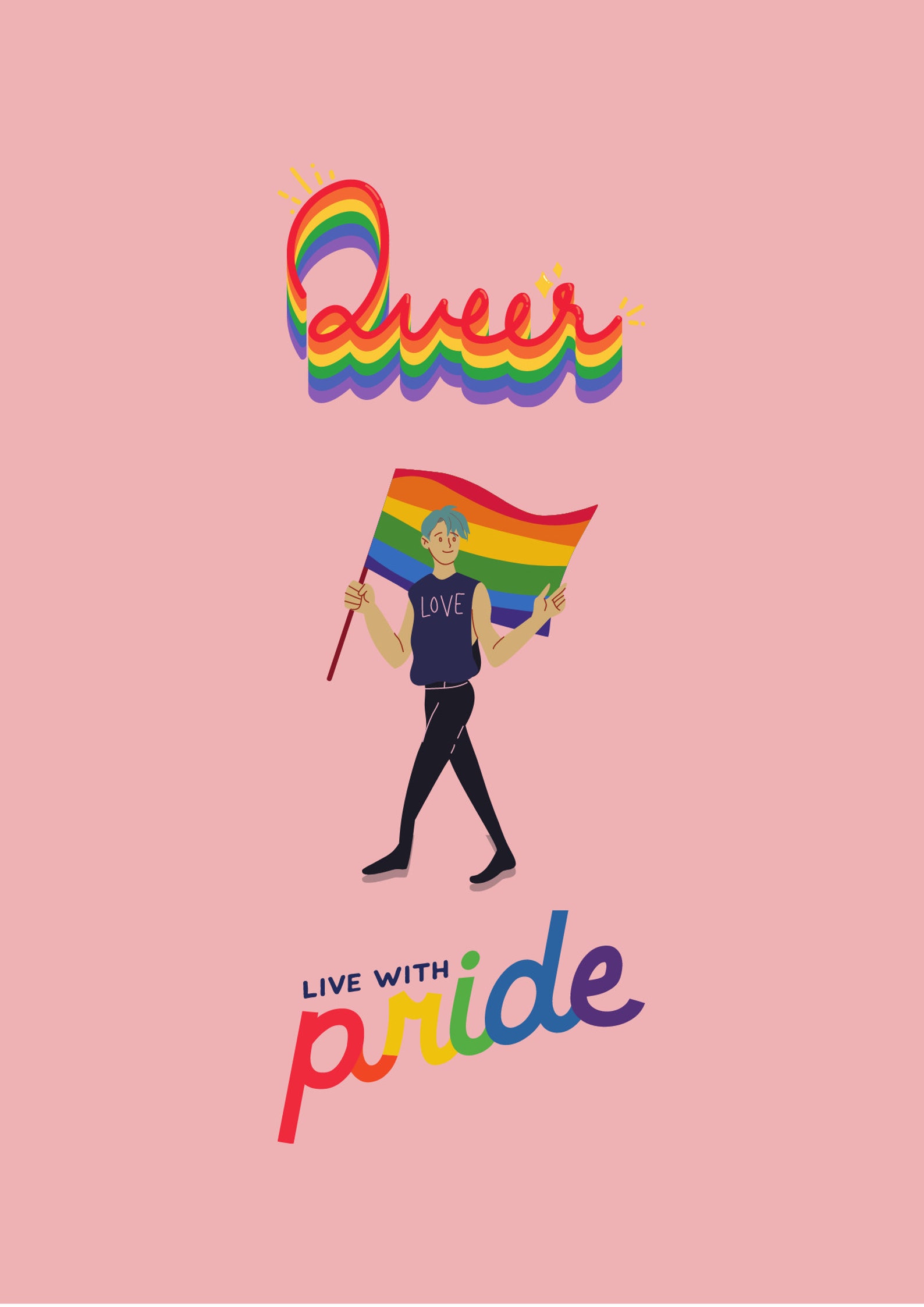 QUEER PRIDE Art Digital Print Download Printable Wall Art Etsy