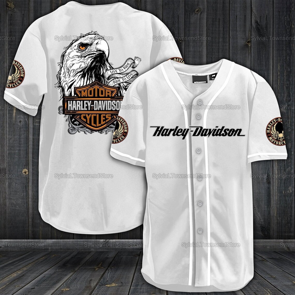 HarleyDavidson Motocross Baseball Shirt Motorcycles Harley Etsy
