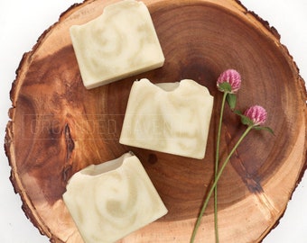 Green Tea + Lemongrass Handmade Soap | Natural, Vegan, Palm oil-free | Gift for her | Sensitive skin | Birthday present | GroundedHavenSoap