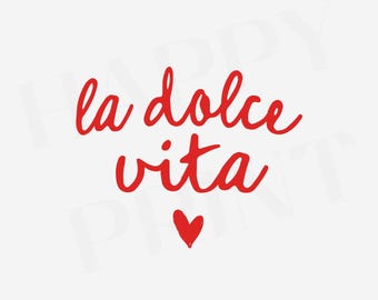 La Dolce Vita SVG PNG: Clipart de verano italiano (Descarga digital para arte de sublimación)