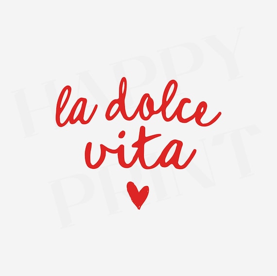 La Dolce Vita SVG PNG: Italian Summer Clipart (Digital Download for Sublimation Art)