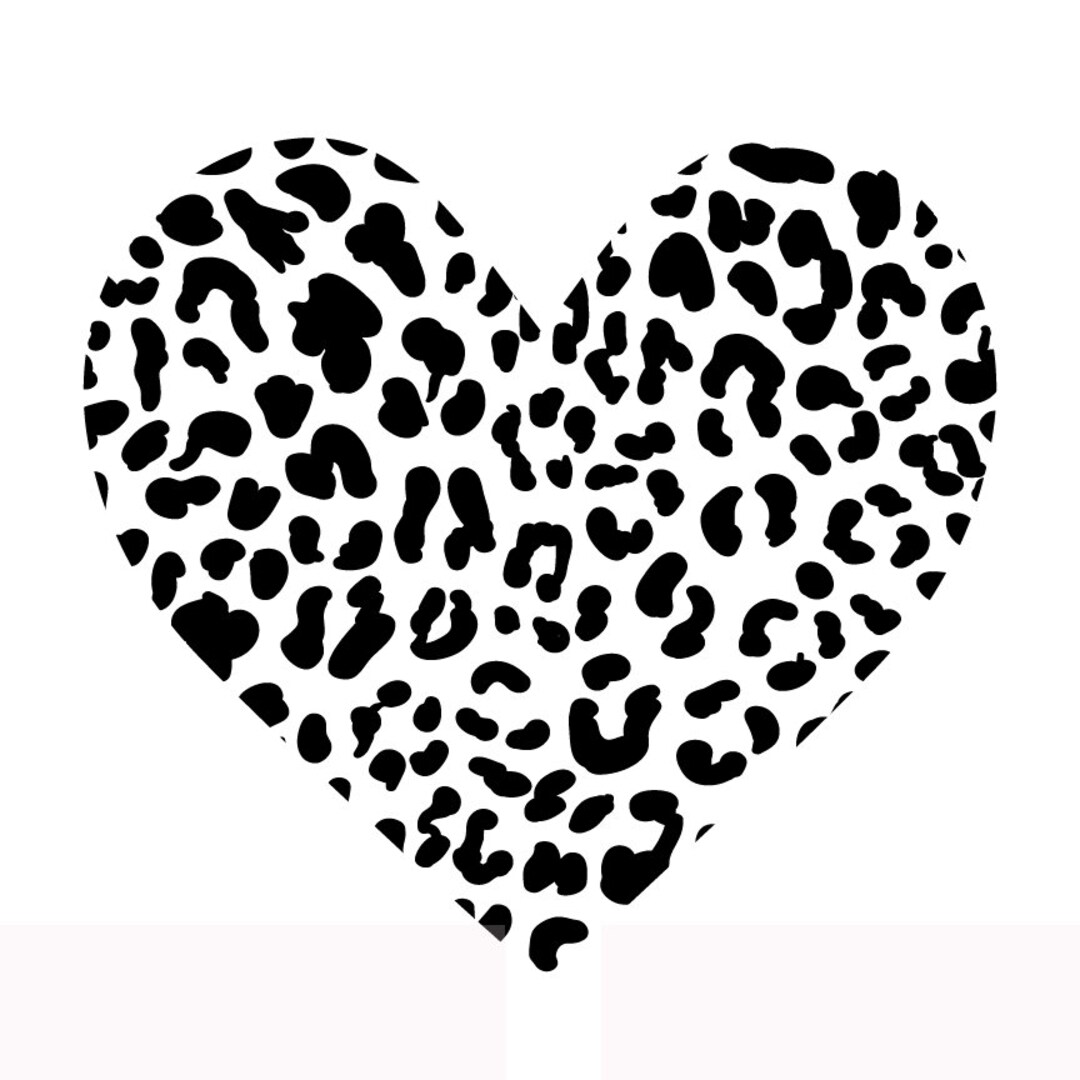 Leopard Print Heart Svg, Leopard Svg, Leopard Print Sublimation Heart
