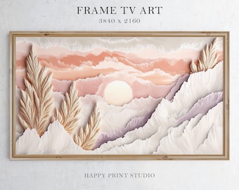 Textured Floral Landscape Art for Frame TV (Digital Download)
