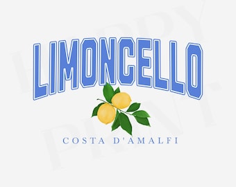 Limoncello Amalfi Coast PNG: Summer Lemon Clipart (Digital Download)