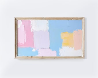 Abstract Pastel Samsung Frame TV Art: Modern Textured Print (Digital Download)
