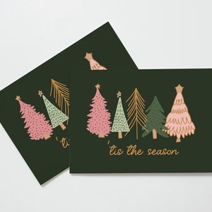 Cartes de remerciement de Noël pour entreprises Cartes postales d'affaires bohèmes pour les fêtes de fin d'année avec dos blanc