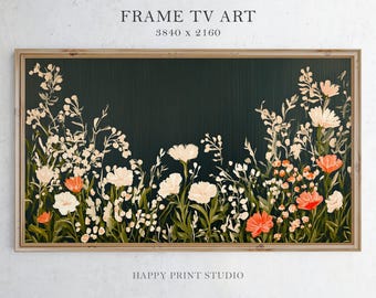 Wildflower lijst tv-kunst: lente bloemendisplay (digitale download)