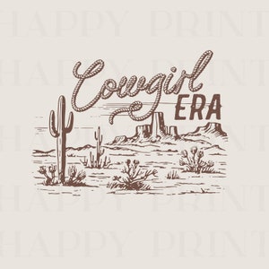 Cowgirl Era Png Commercial Use Allowed | Summer Shirt Png | Designs Downloads | Western Cowgirl Png
