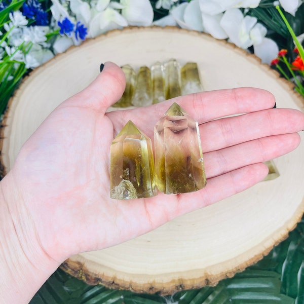 Smoky Citrine Point | Citrine Point | Crystal Grid Points | Prosperity & Abundance