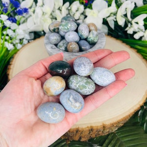 Large Moss Agate Tumbles | Tumbled Agate | Prosperity Stone | Abundance