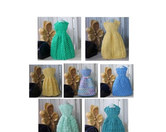 7 Dress Dishcloth Knitting pattern paperback book