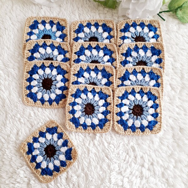 Blue Granny Square - Etsy