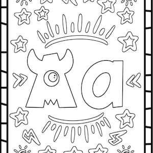 Alphabet Coloring Book - Monsters Themed