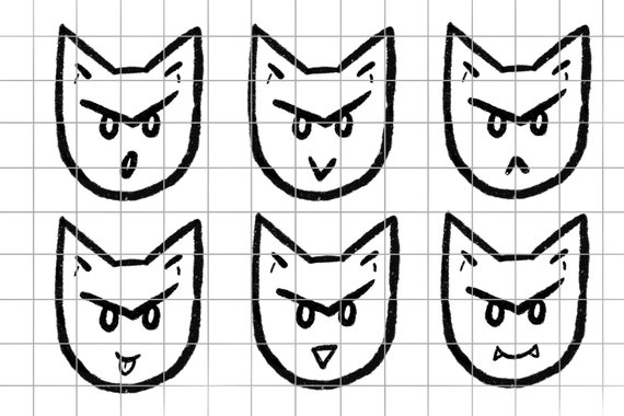 Cat Faces Cat Sticker Printable Sticker Printable Art Cat | Etsy