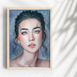 Custom Watercolor Portrait Original Painting Child Portrait Female Personalized Portrait Realistic Hand Made Portrait From Photo Painting