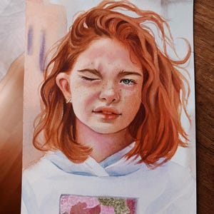 Portret akwarelowy na zamówienie: Malowany ręcznie rodzinny portret na zamówienie