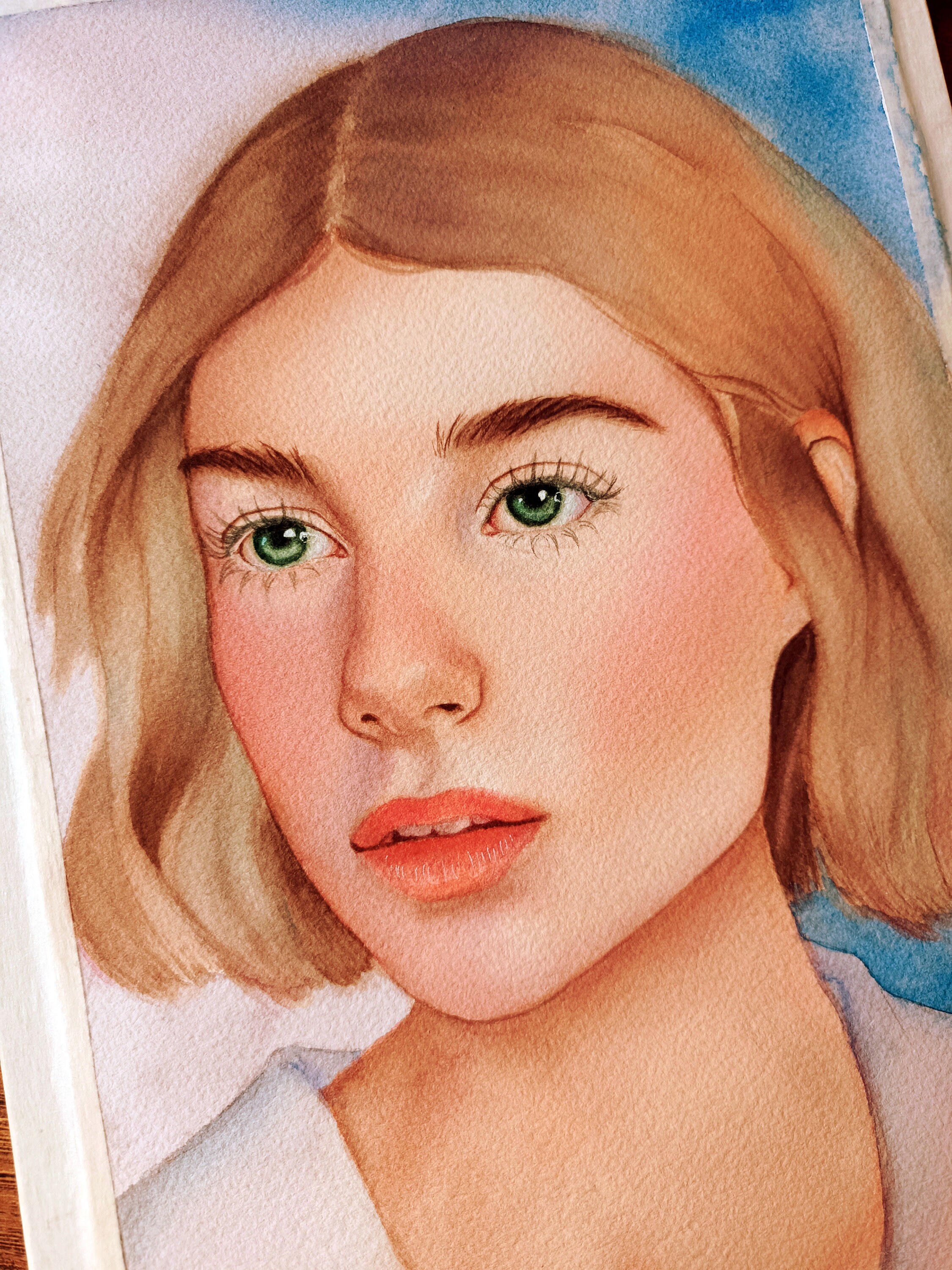Personalized Original Watercolor Portrait From Photo Custom