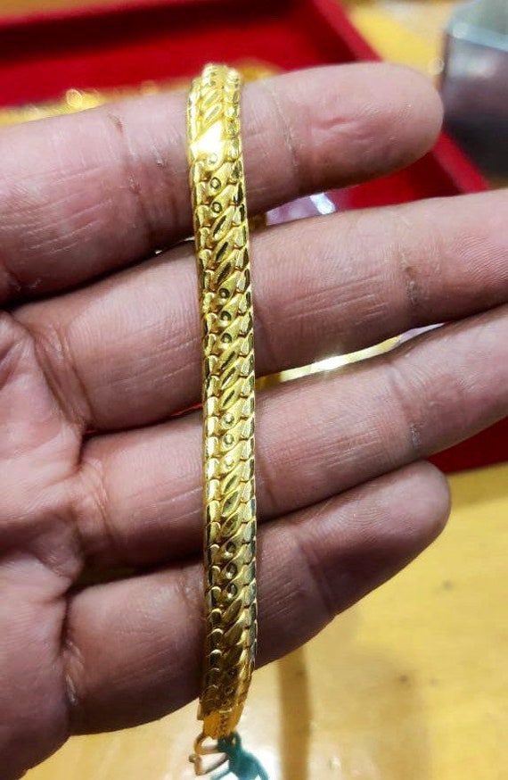 22k Gold Solid Chain Bracelet unisex Solid Gold Bracelet chain