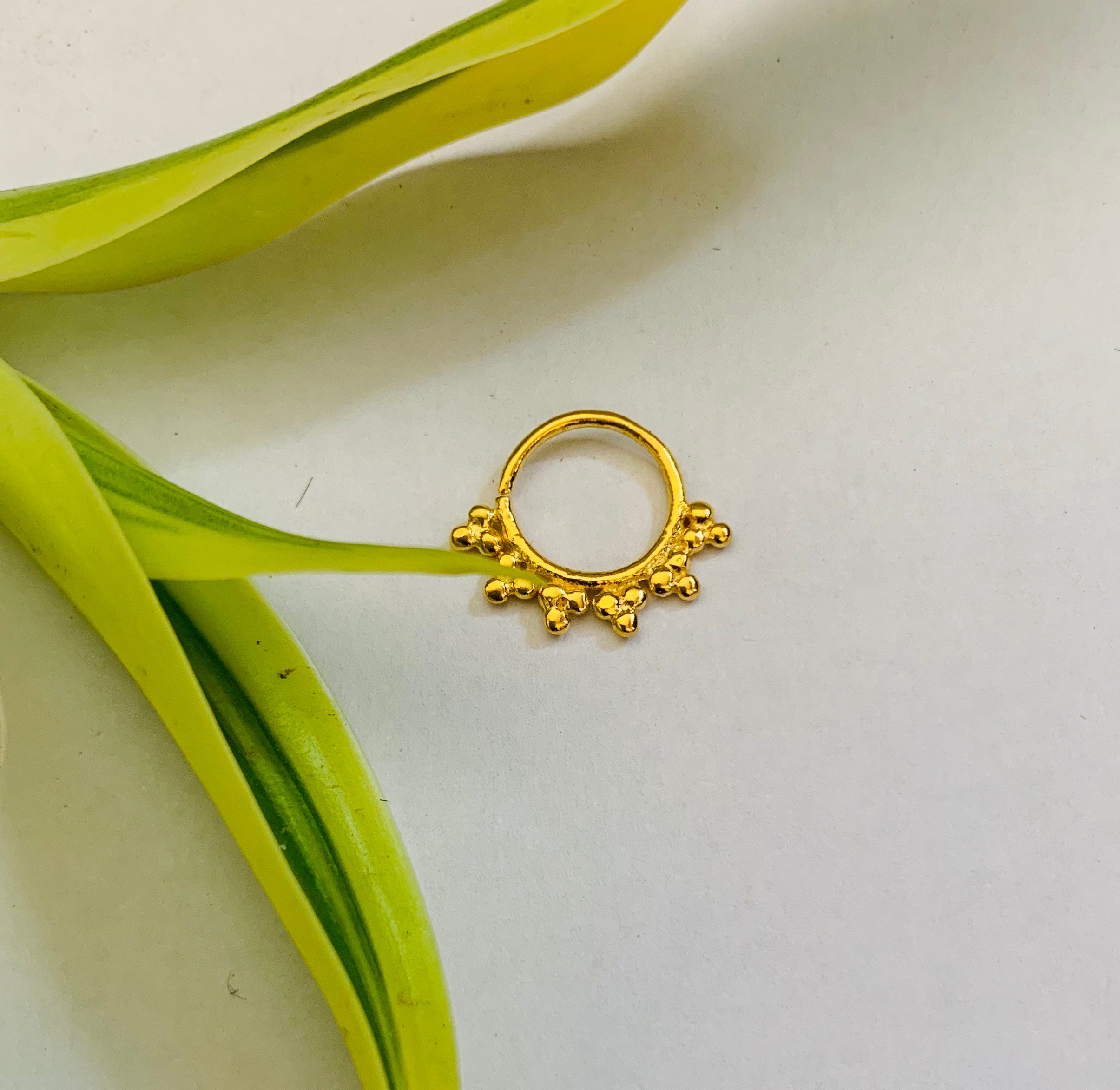 Gold Nose Ring Indian Nose Ring Gold Plated Nose Ring Nose Etsy