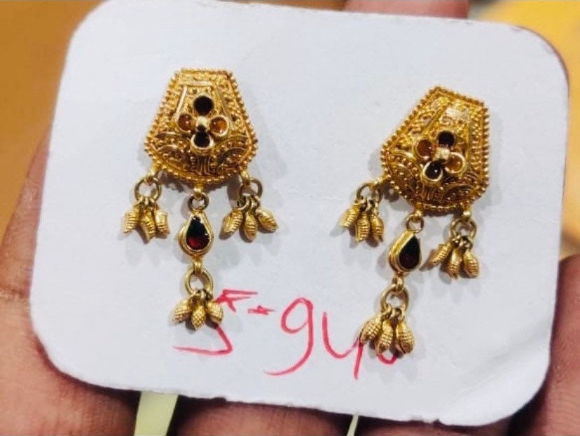 2 gram light on sale weight gold earrings