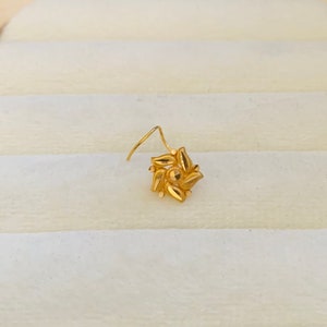 22k Gold Nose Stud-Solid Gold Indian Nose pin- Nostril Stud-Gold nose hoop-Rajasthani Gold Nose Stud-Tiny Solid gold nose ring-Gold nose Pin