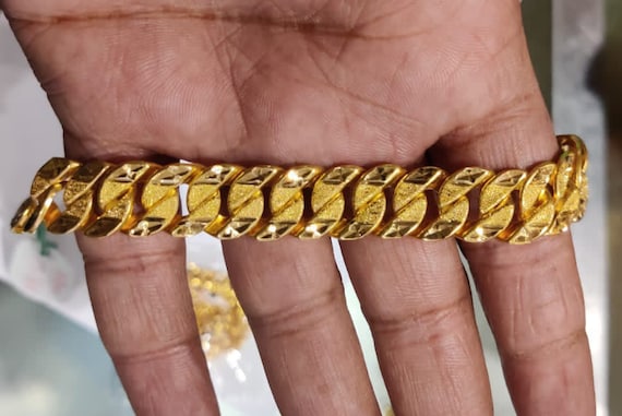 Buy New Style Light Weight Modern Men Gold Bracelet Design Guaranteed  Jewellery