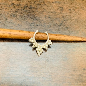 Silver Septum Ring- Fake Septum Ring- Fake Septum Piercing- Septum Jewellery- Tribal Septum Ring- Septum Cuff- Ethnic Silver Septum Ring