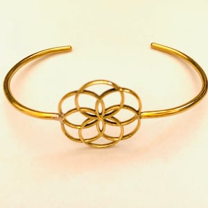 Messing Floral Stapeln Armband Armreif-Messing Armband-Alltäglichen Schmuck-Messing Schmuck-Geschenk für sie-Draht Armreif-Leben der Blume Armband
