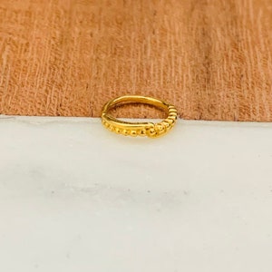 Gold nose ring, nose gold hoop , gold plated nose ring, nose ring, Indian nose gold ring, nose hoop, tribal nose ring, tribal nose hoop