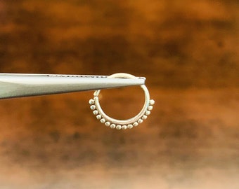 Silver Nose Ring- Silver Nose Hoop- Rajasthani Nose Hoop- Indian Nose Pin- Tribal Nose Ring- Nose piercing- Nose Jewellery- Indian Nose Ring