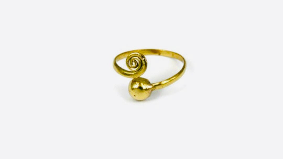 22k Solid Gold Toe Ringindian Gold Toe Ringgold Toe Ringfloral Toe Ringadjustable Toe Ring