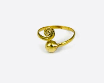 22k Solid Gold Toe ring-Indian Gold Toe Ring-Gold Toe ring-Floral Toe ring-Adjustable Toe ring-Rajasthani Toe ring-Gold Toe ring