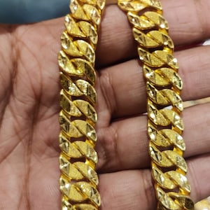 22k Gold Solid Chain Bracelet-Unisex Solid Gold Bracelet- Elegant heavyBracelet-Stylish Antique Vintage Unisex Bracelet-Indian Design Bracel
