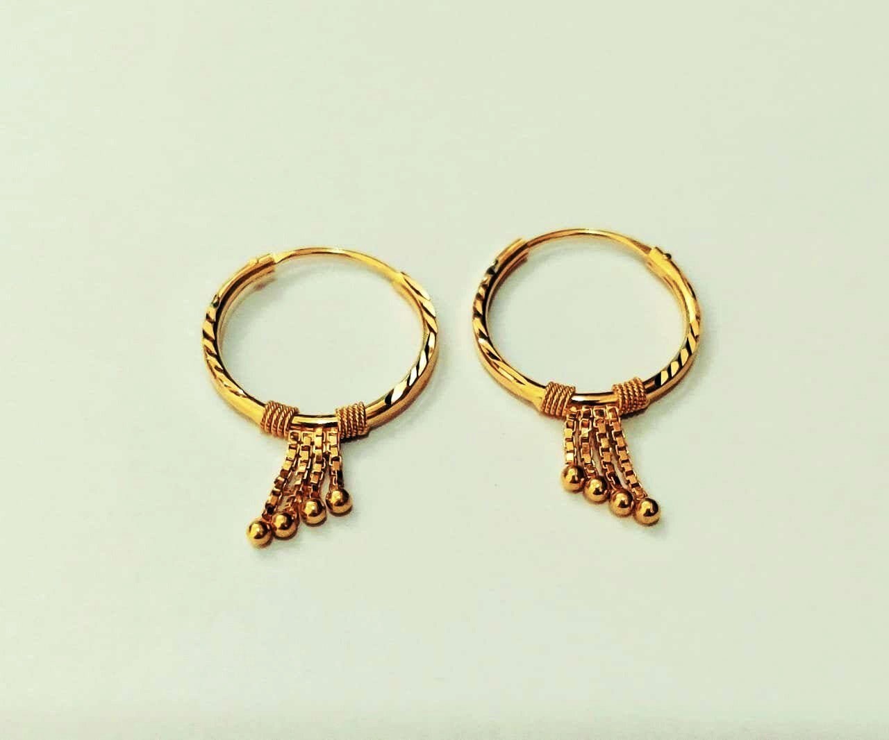 Indian gold hoop earrings cheap designs