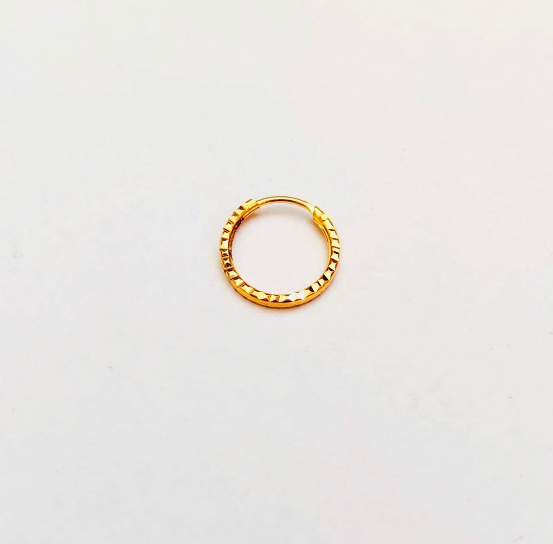 Buy ELOISH Gold Ball Nose Ring for Women (Gold Ornaments : 0.120 Grams)  (8MM) at Amazon.in