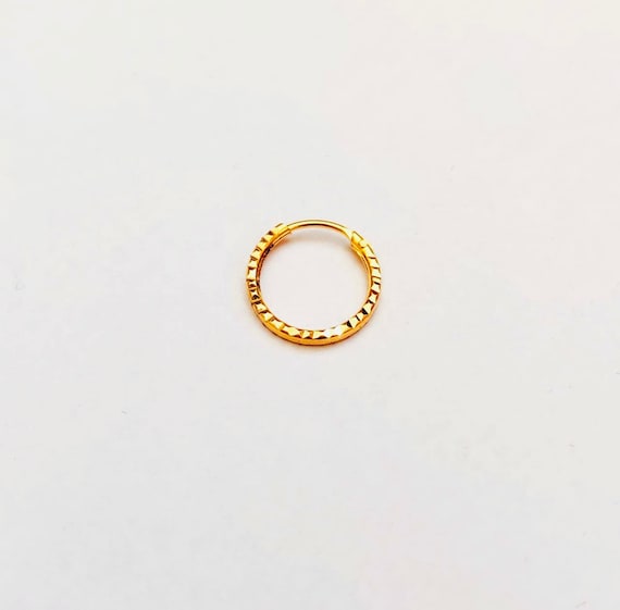 Automic Gold Nose Ring Hoop | Minimalist Sustainable Fine Jewelry