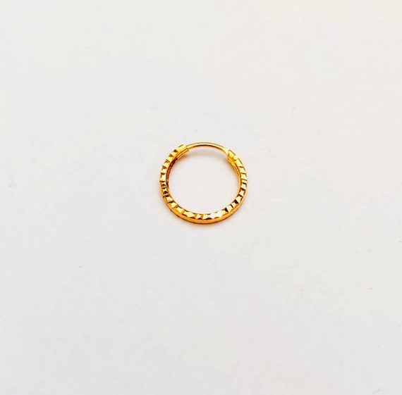 Automic Gold Nose Ring Hoop | Minimalist Sustainable Fine Jewelry