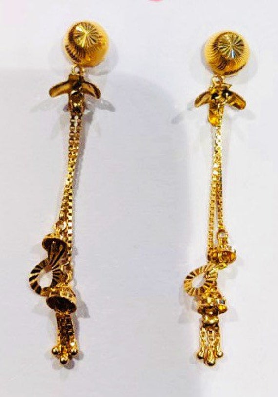 Latest Long Earring Designs/Light Weight Earrings/Daily wear/sharmi vlogs# gold #gold… | Indian gold jewellery design, Gold earrings models, Long  chain earrings gold