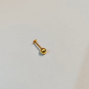22kGold Nose Stud-Gold labret- Any piercing jewellery-Nostril Stud-Gold nose hoop- belly Stud-Tiny Solid gold nose ring- Christmas Gift