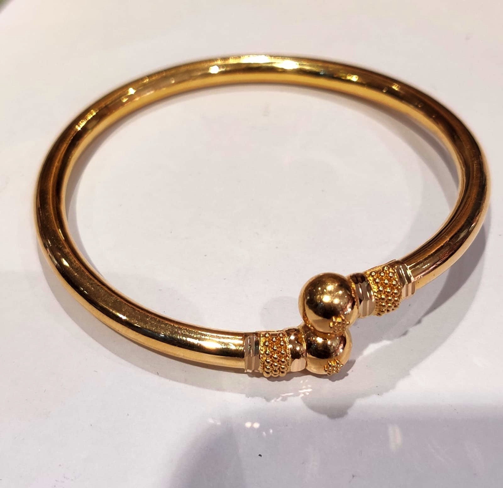 Solid Bangles 22k Solid Gold Bangle-solid Gold Rajwada Bangle- Gold Bangle ...