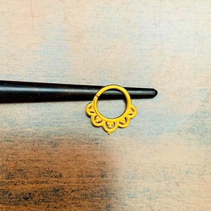 Gold Nose Ring- Indian Nose Ring- Gold plated Nose Ring- Nose Ring Hoop- Gold Nose piercing- Gold Nose Septum- Gold Nose Jewellery