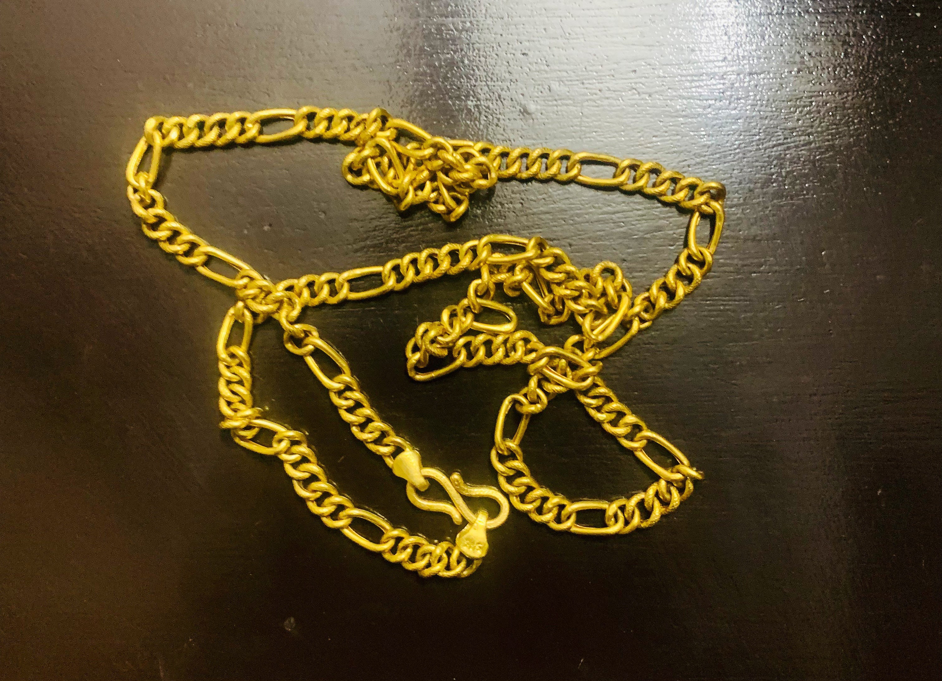 22k Solid Gold Chain Unisex Design Gold Chain Indian 22k Etsy
