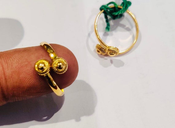 Micro Gold plated Metti India Style Toe Ring Feet Leg Jewelry