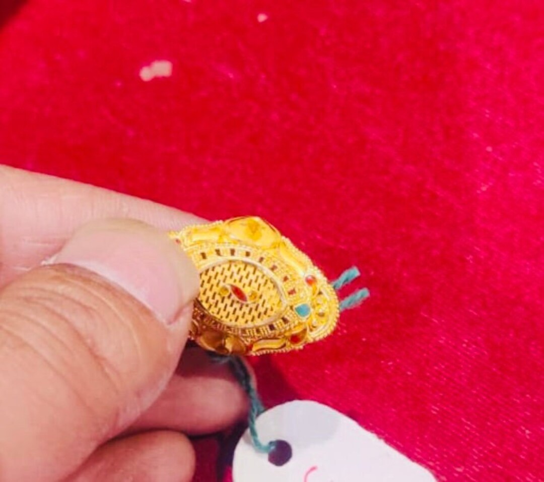 22k Gold Ringreal Gold Ringengagement Ringwedding Giftreal Solid