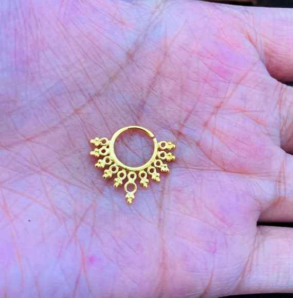 Latest gold 2024 nose ring design